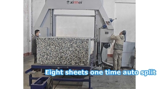 Machine de découpe horizontale semi-automatique pour gros blocs de mousse à rebond, actionnée par une seule personne
