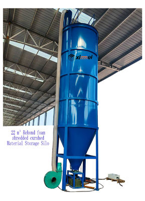 22 M3 Réservoir de stockage de mousse de rebond Recyclage de mousse de PU déchiquetée Silos de remuage broyés Pour machine à mousse à vapeur